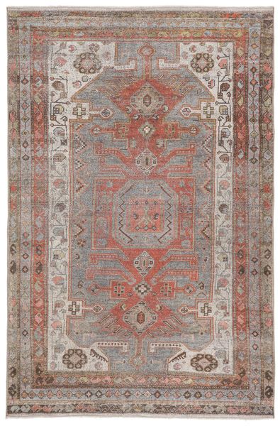 Product Image 6 for Palazza Medallion Gray / Orange Area Rug from Jaipur 
