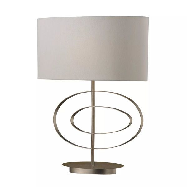 Product Image 1 for Off Centre Oval Table Lamp In Silver Leaf from Elk Home