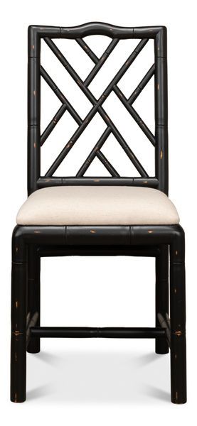 Product Image 1 for Brighton Bamboo Side Chair Black from Sarreid Ltd.