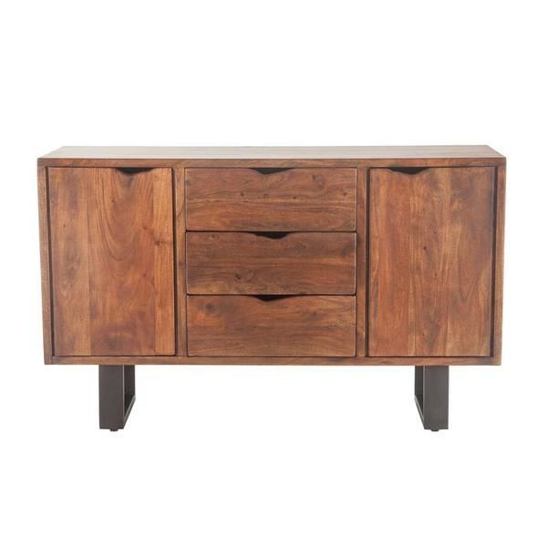 Product Image 2 for Belfrie 54 Inch Acacia Wood Sideboard In Dark Walnut Finish from World Interiors