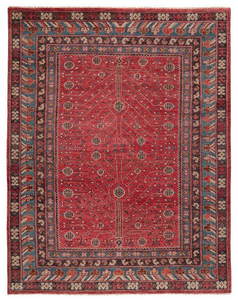Product Image 7 for Donte Hand-Knotted Oriental Red/ Blue Rug from Jaipur 