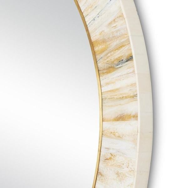 Product Image 3 for Niva Round Horn Wall Mirror from Currey & Company