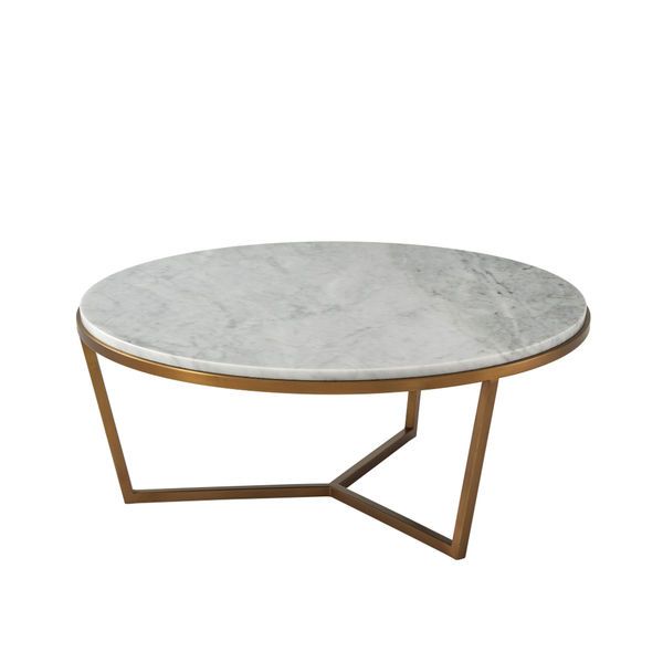 Product Image 6 for Small Fisher Round Marble Cocktail Table from Theodore Alexander