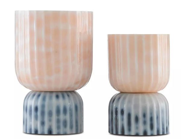 Product Image 2 for Palazzo Milky Glass Vases Set Of 2 from Currey & Company