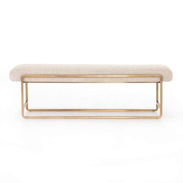 Product Image 10 for Sled Bench Thames Cream from Four Hands