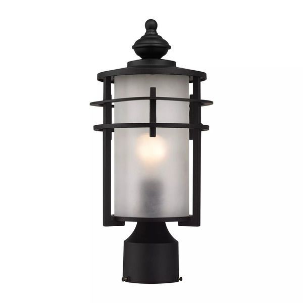 Product Image 1 for Meadowview 1 Light Outdoor Post Lantern In Matte Black from Elk Lighting