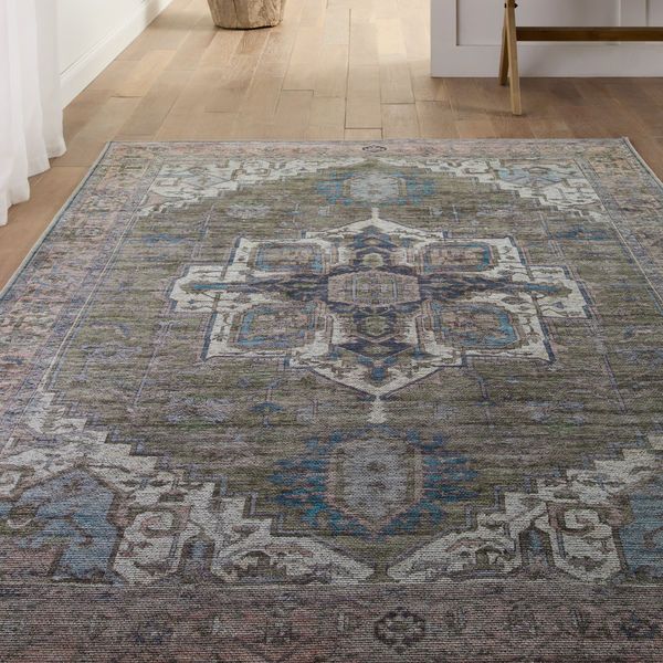 Product Image 5 for Chaplin Medallion Green/ Blue Rug from Jaipur 