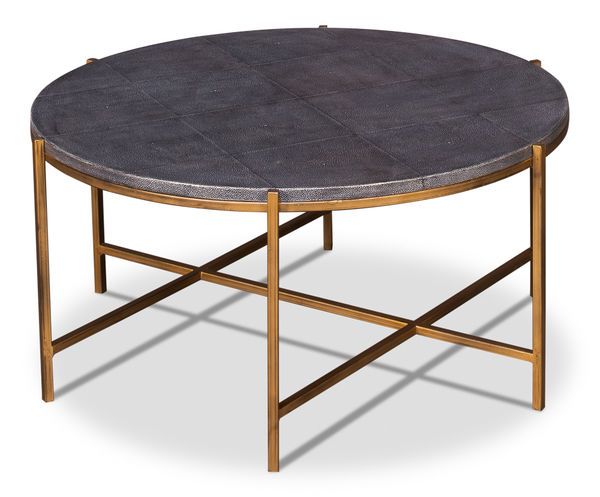 Product Image 2 for Grey Shagreen Coffee Table from Sarreid Ltd.