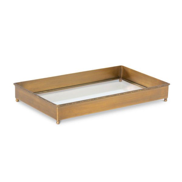 Product Image 2 for Brass and Glass Escritoire Tray from Park Hill Collection