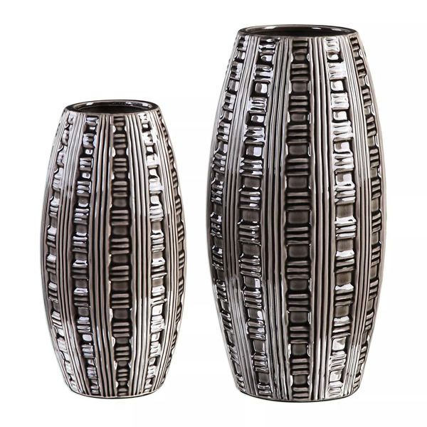 Product Image 2 for Uttermost Aura Weave Pattern Vases S/2 from Uttermost