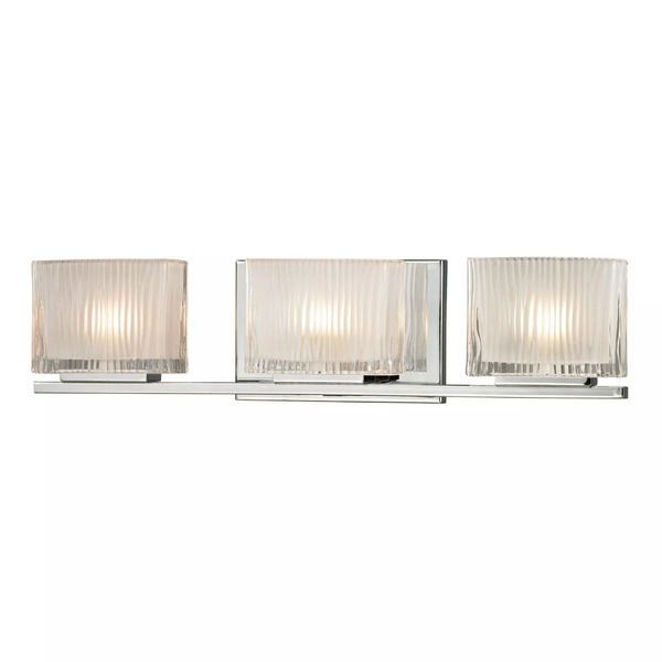 Product Image 1 for Chiseled Glass Collection 3 Light Bath In Polished Chrome from Elk Lighting
