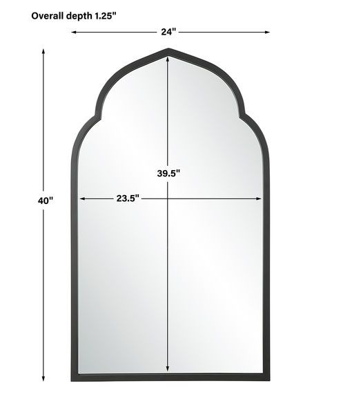 Product Image 6 for Kenitra Black Arch Mirror from Uttermost