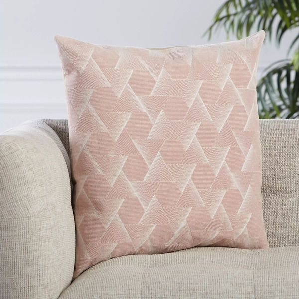 Product Image 5 for Jacques Geometric Blush/ Silver Throw Pillow 22 inch from Jaipur 