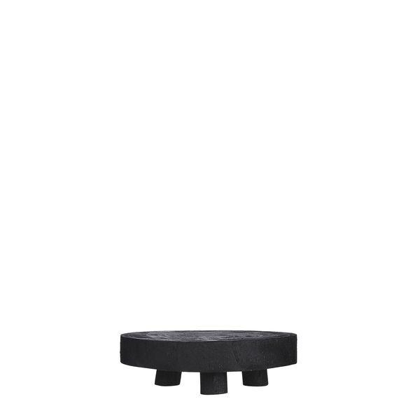 Samsun Black Wood Pedestal Cake Stand image 1