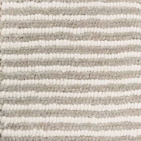 Product Image 3 for Felix Grey / Cream Striped Felted Wool Rug from Surya