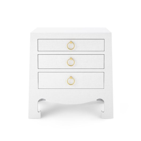 Product Image 5 for Jacqui Grasscloth 3-Drawer Side Table from Villa & House