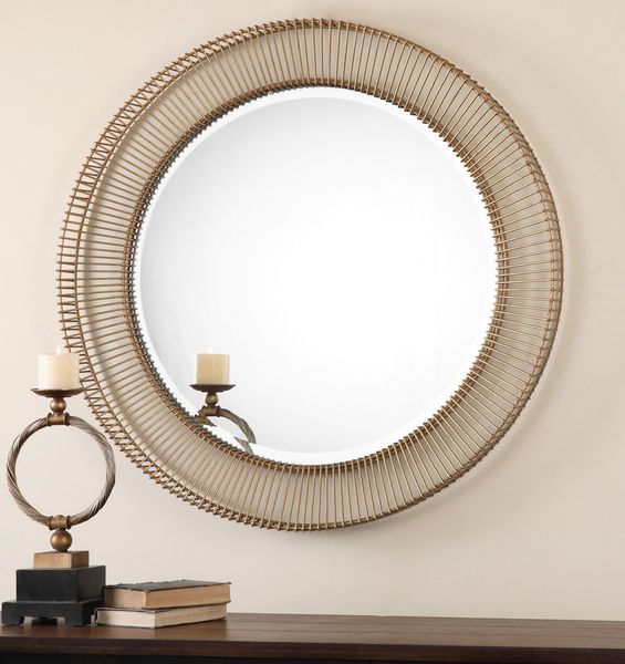 Product Image 2 for Uttermost Bricius Round Metal Mirror from Uttermost