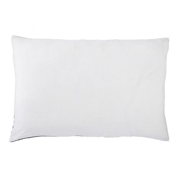 Chareau Black/ Pink Geometric Throw Pillow 16X24 inch by Nikki Chu image 1