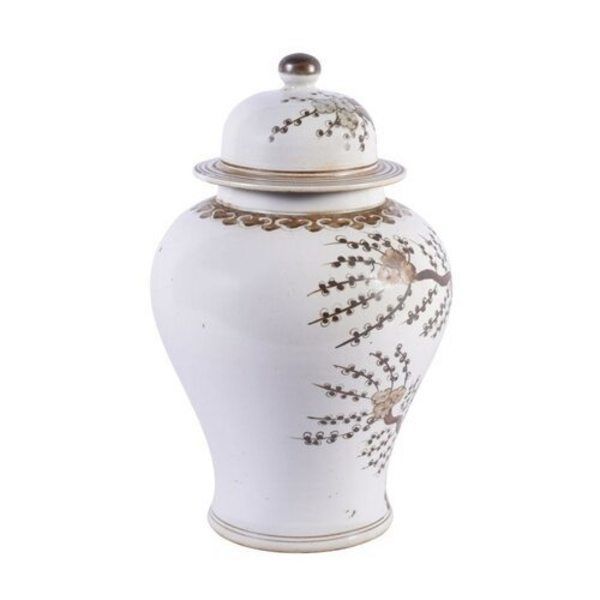 Brown Hong Wu Temple Jar Plum Blossom Motif image 2