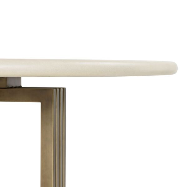 Mia Round Dining Table Parchment White image 4
