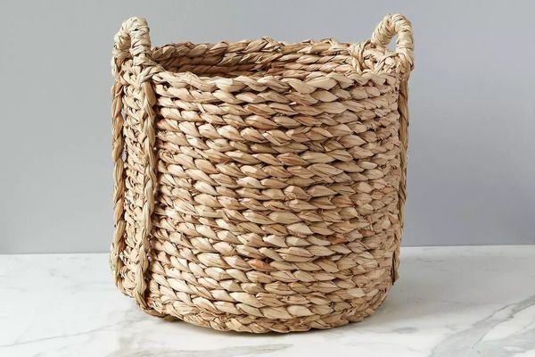 Rush Barrel Basket, Medium, 2 Handles image 1