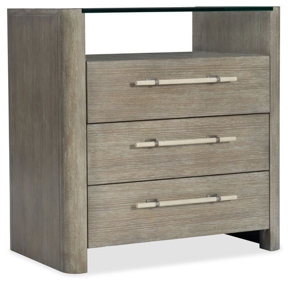 Product Image 1 for Affinity Oak Veneer Three-Drawer Nightstand from Hooker Furniture