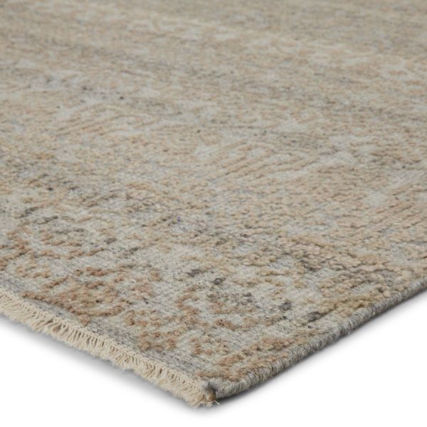 Product Image 5 for Kora Hand-Knotted Trellis Gray/ Beige Rug from Jaipur 