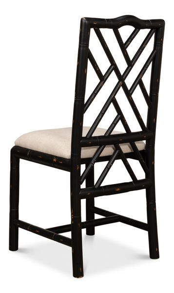 Product Image 4 for Brighton Bamboo Side Chair Black from Sarreid Ltd.