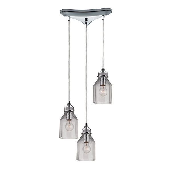 Danica Collection 3 light chandelier in Polished Chrome