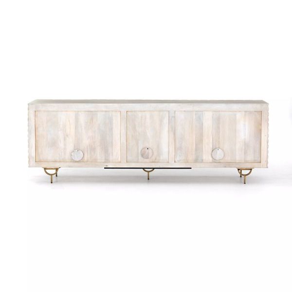 Product Image 11 for Rio Media Console Round Cut White Wash from Four Hands