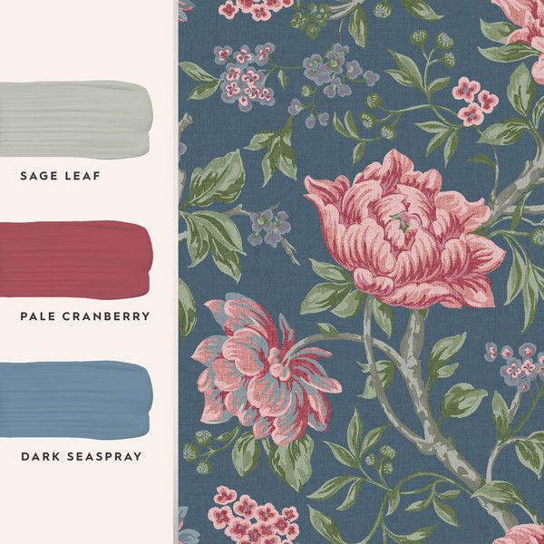 Product Image 4 for Laura Ashley Tapestry Dark Seaspray Floral Wallpaper from Graham & Brown
