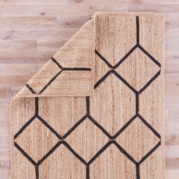 Product Image 4 for Aten Natural Trellis Beige/ Black Rug By Nikki Chu from Jaipur 