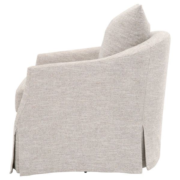 Product Image 5 for Faye Slipcover Round Swivel Accent Chair - Mineral Birch from Essentials for Living