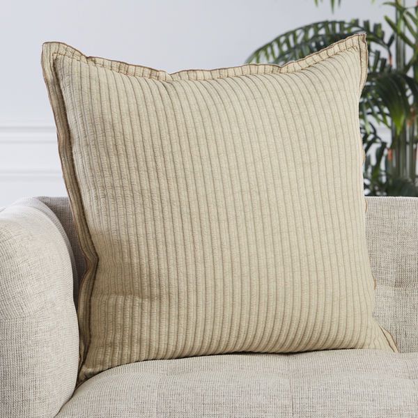 Product Image 6 for Norwood Stripes Beige Throw Pillow 26 inch from Jaipur 