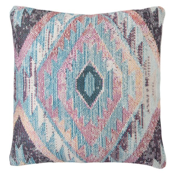 Sinai Indoor/ Outdoor Tribal Blue/ Multicolor Throw Pillow 18 inch by Nikki Chu image 1