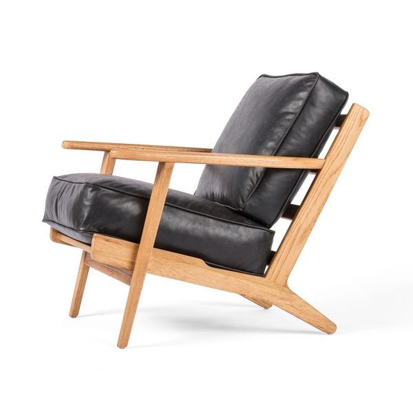 Product Image 8 for Brooks Rialto Ebony Leather Lounge Chair from Four Hands