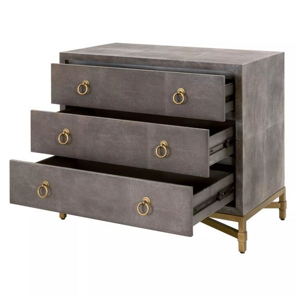 Product Image 6 for Strand Shagreen 3 Drawer Nightstand from Essentials for Living
