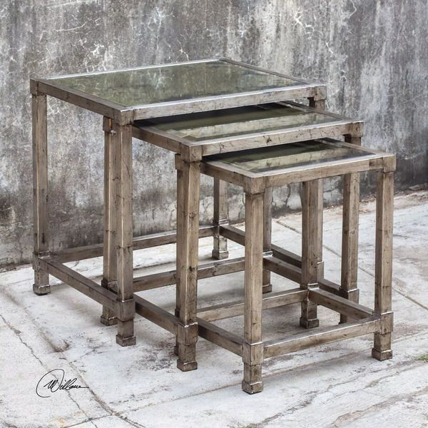 Product Image 2 for Uttermost Keanna Antiqued Silver Nesting Tables, S/3 from Uttermost