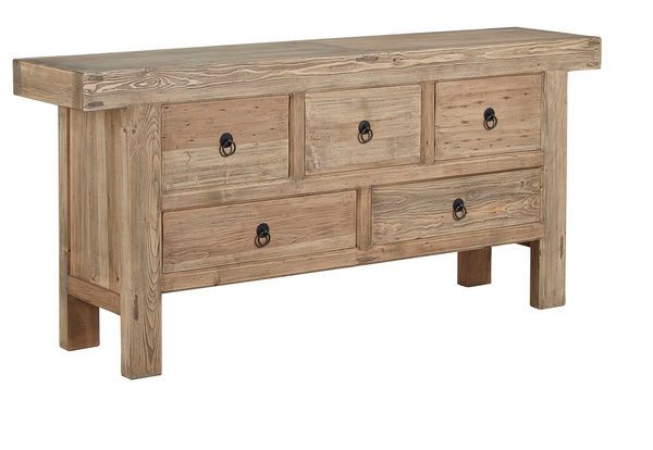 Old Pine Five Drawer Buffet image 1