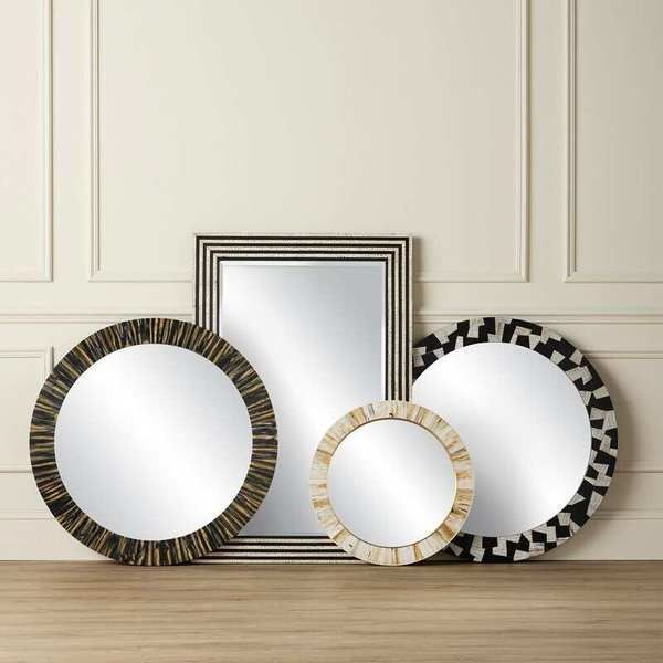 Product Image 5 for Bindu Abstract Round Mirror from Currey & Company