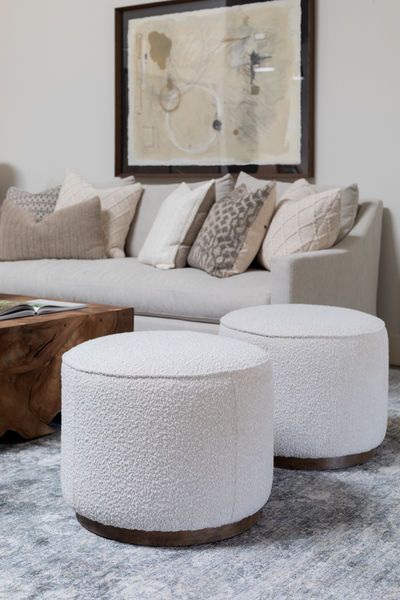 Product Image 13 for Sinclair Round Ottoman - Knoll Natural from Four Hands