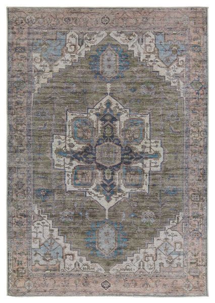 Product Image 6 for Chaplin Medallion Green/ Blue Rug from Jaipur 