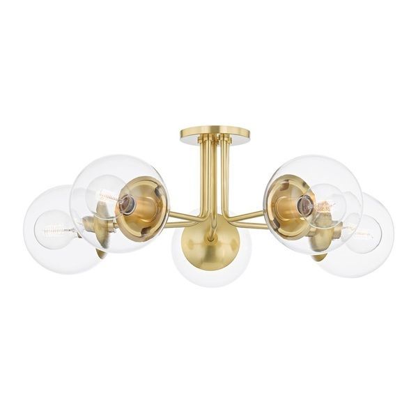 Product Image 1 for Meadow 5 Light Semi Flush from Mitzi