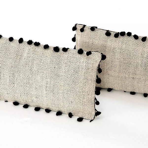Product Image 4 for Black Fringe Trim Pillow, Set Of 2 from Four Hands