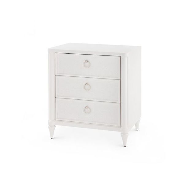 Product Image 1 for Fairfax 3-Drawer White Wood Side Table from Villa & House