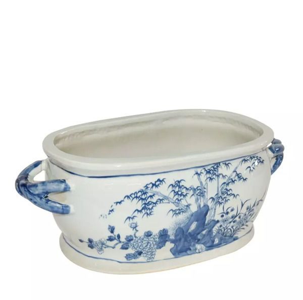 Product Image 1 for Blue & White Four Season Foot Bath Planter from Legend of Asia
