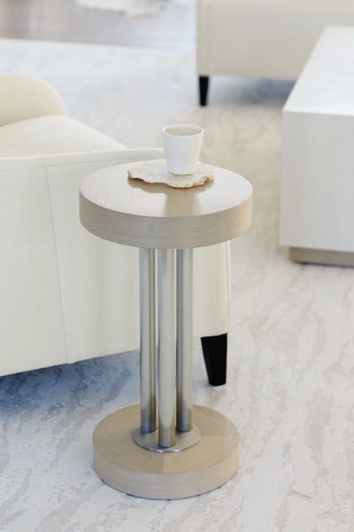 Axiom Round White Chairside Table image 2