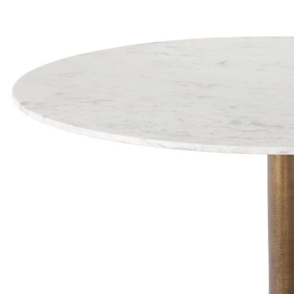 Helen Round Bistro Table Polished White image 9