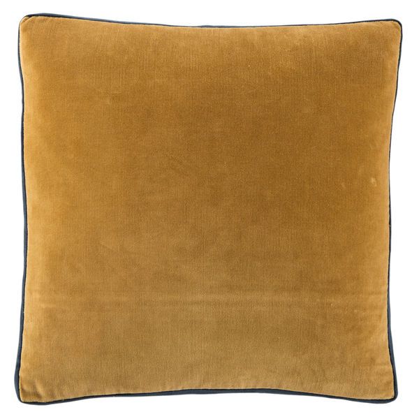 Bryn Solid Gold/ Navy Throw Pillow image 1