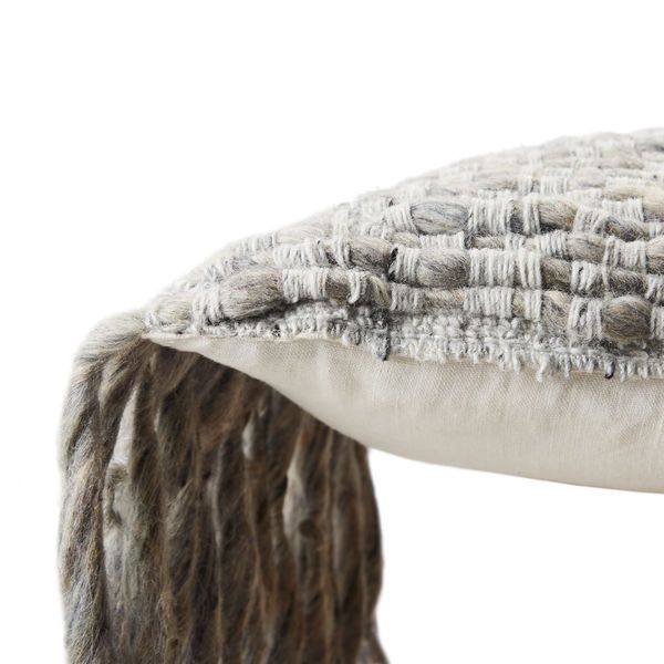 Product Image 8 for Cilo Textured Light Gray/ Ivory Lumbar Pillow from Jaipur 